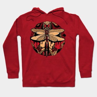 Red and Cream Circle of the Dragonfly Hoodie